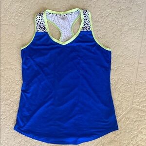 Jofit Blue and White Racerback Tank Top